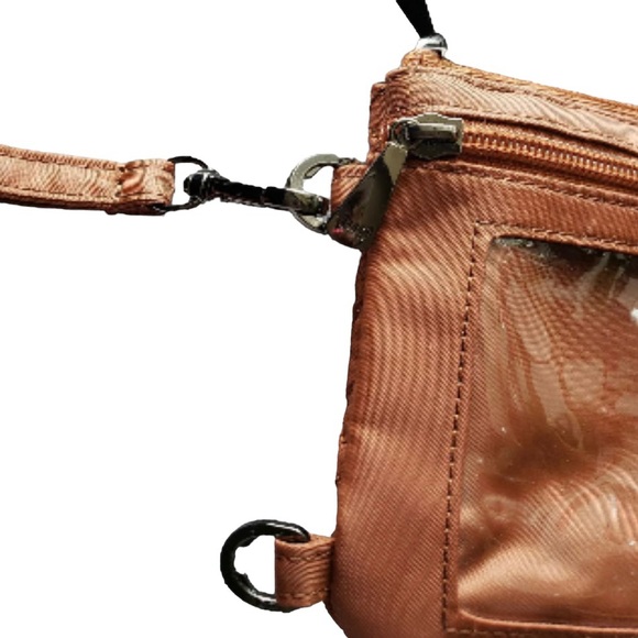 🤎Lug Peekaboo Convertible Wristlet Pouch- Copper Brown RFID NWOT - PHONE POCKET - Picture 9 of 11